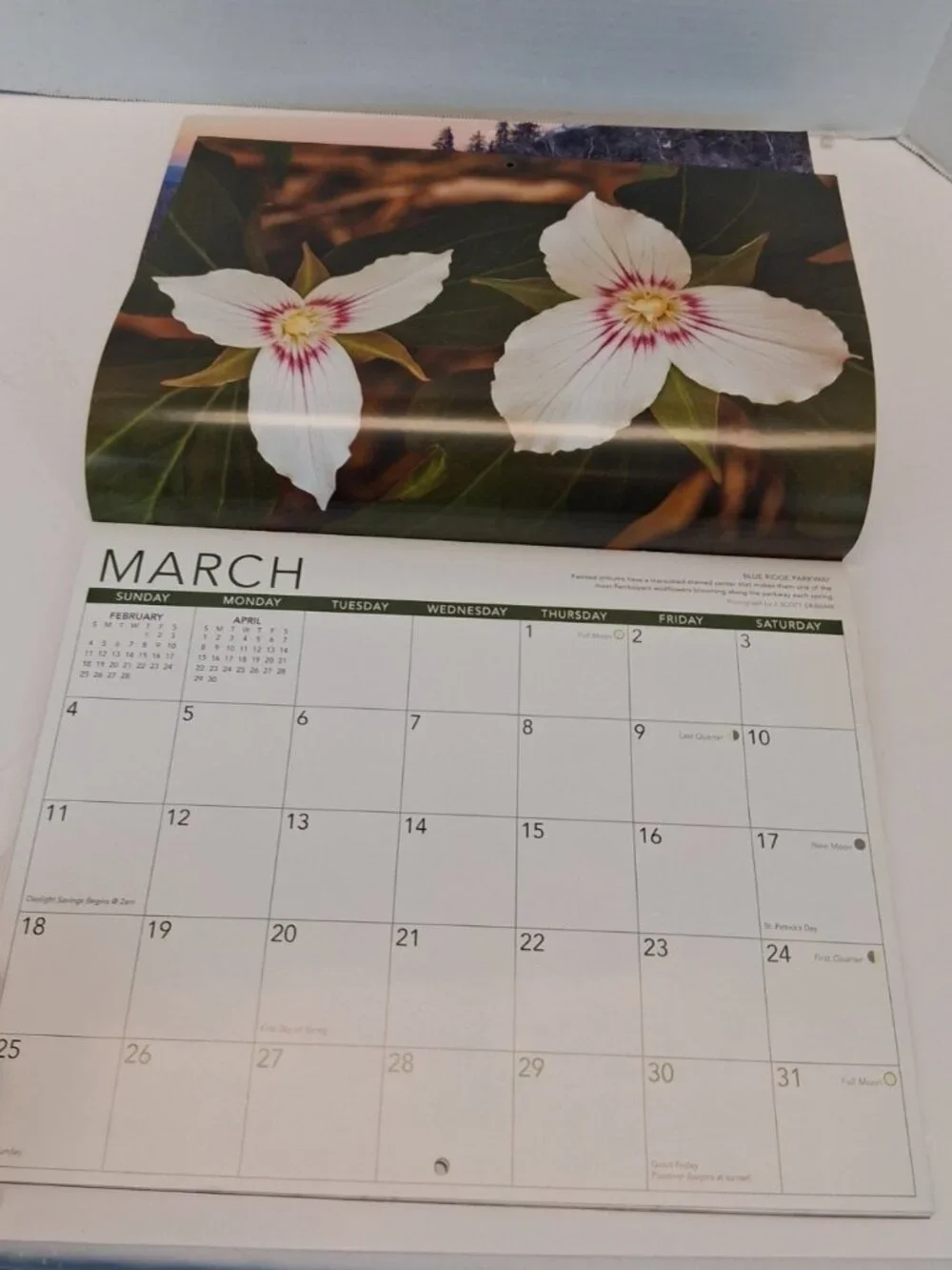 2018 Blue Ridge Parkway Wall Calendar J Scott Graham Scenic Appalachian Mtns GUC